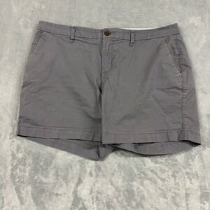 Old Navy Womens Size 12 W36 Everyday Shorts Gray Chino Stretch Mid Rise Casual